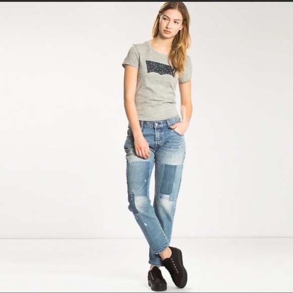 Levi's Denim - Patches Levi’s® 501® Boyfriend Stacked Jeans 30